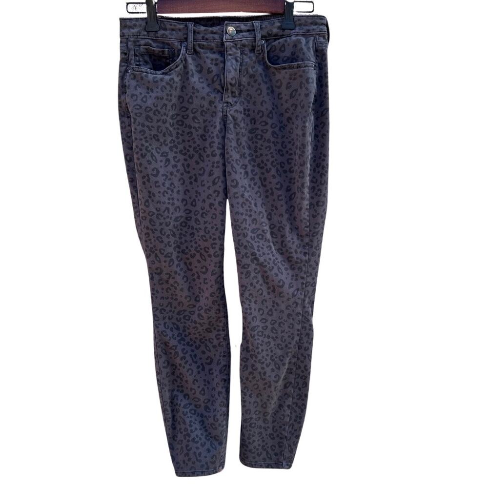 NYDJ Women’s Ami Skinny Leopard Cropped Pants Size 6